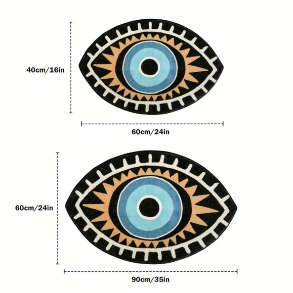 1 DAY SALE! Evil Eye Rug Evil Eye Mat Evil Eye Home Accent Evil Eye Home Decor - Picture 9 of 10